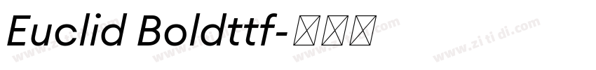 Euclid Boldttf字体转换